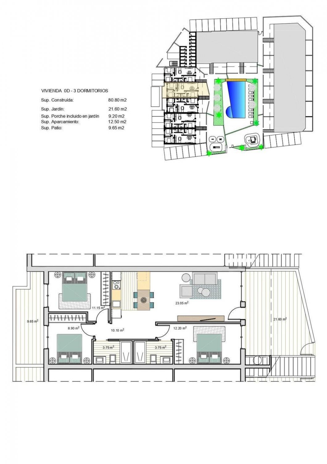 Penthauss Torre-Pacheco, Murcia, Spānijā 2 istabas, 67 m2 Nr. 121133