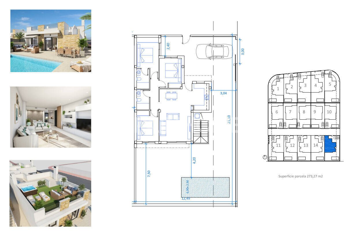 Villa en San Fulgencio, Alicante, España 3 dormitorios, 100 m2 No. 122458