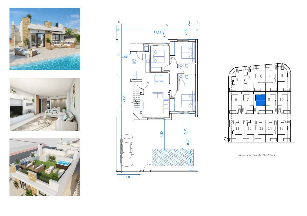 Villa en San Fulgencio, Alicante, España 3 dormitorios, 100 m2 No. 122458