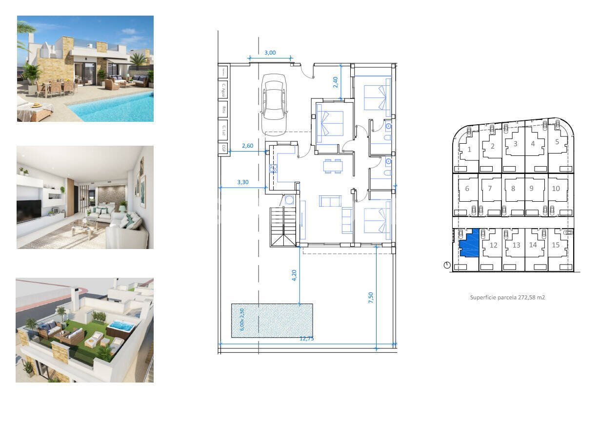Villa en San Fulgencio, Alicante, España 3 dormitorios, 100 m2 No. 122458