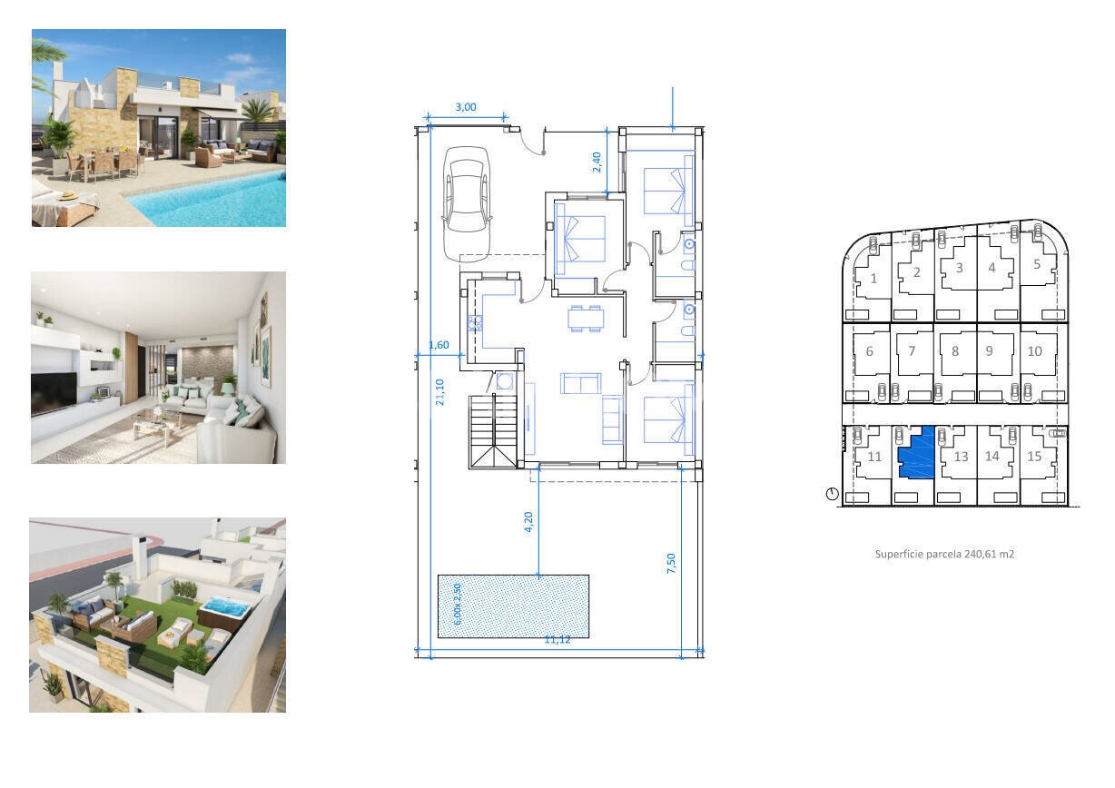 Villa en San Fulgencio, Alicante, España 3 dormitorios, 100 m2 No. 122458