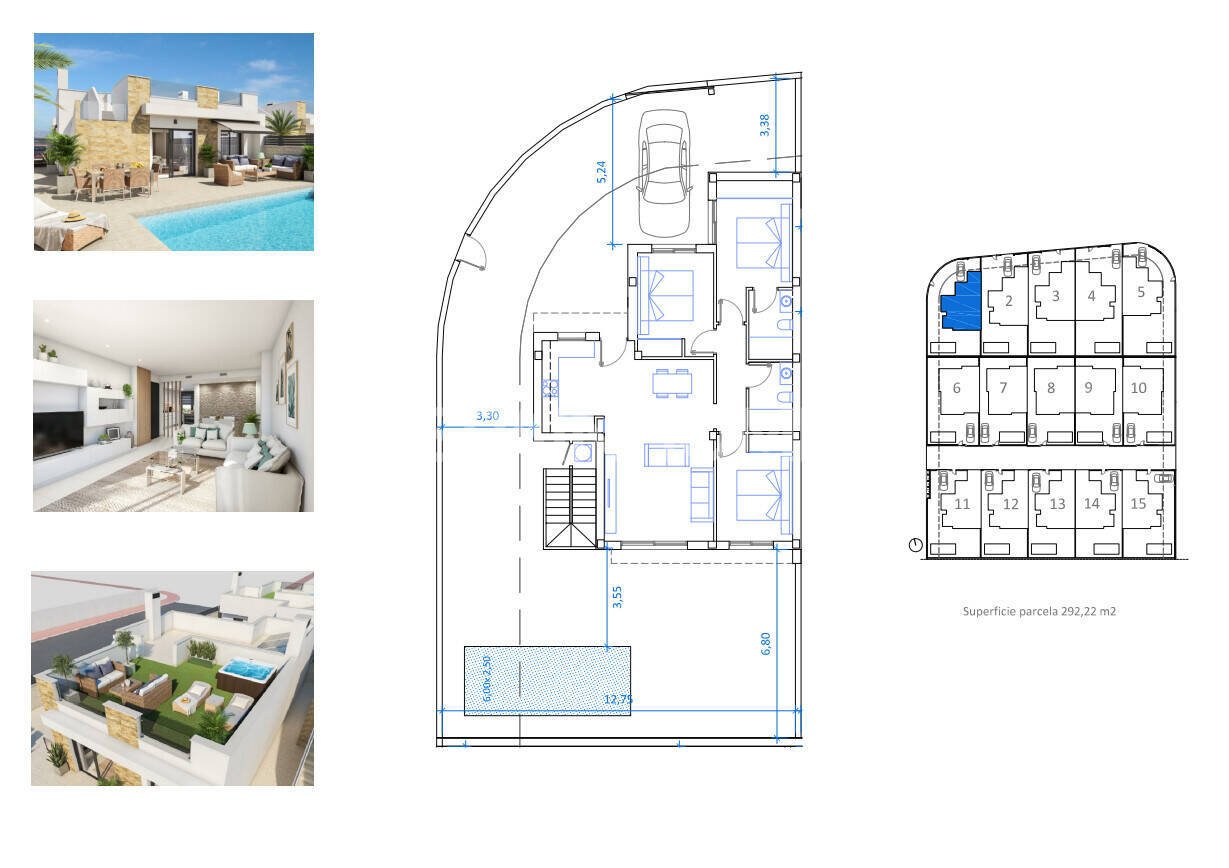Villa en San Fulgencio, Alicante, España 3 dormitorios, 100 m2 No. 122458