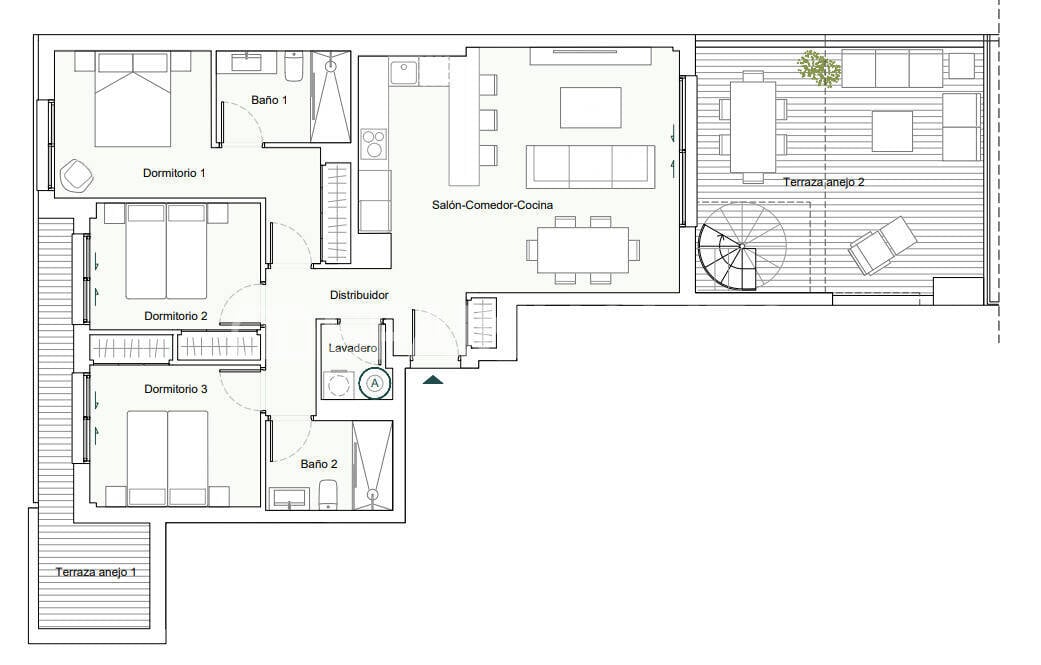 Dzīvoklis Estepona, Malaga, Spānijā 3 istabas, 142 m2 Nr. 124675