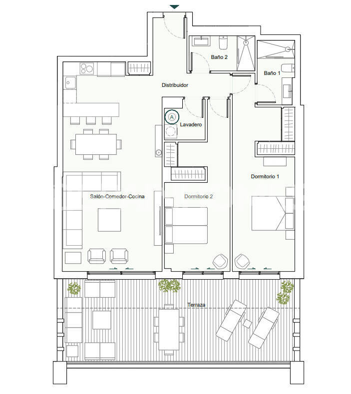 Apartament w Estepona, Malaga, Hiszpania 2 sypialnie, 95 mkw. nr 124672