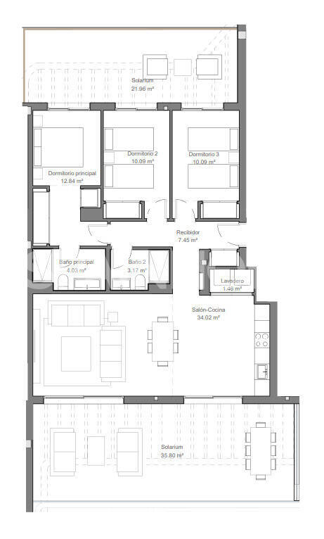 Apartment in Torremolinos, Malaga, Spain 2 bedrooms, 86 sq.m. No. 124666