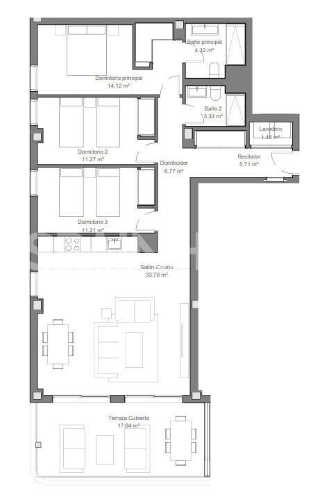 Apartment in Torremolinos, Malaga, Spain 2 bedrooms, 86 sq.m. No. 124666