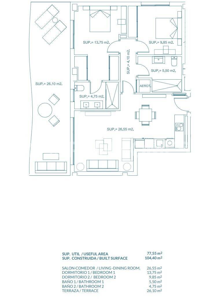 Apartament w Mijas, Malaga, Hiszpania 3 sypialnie, 111 mkw. nr 131280