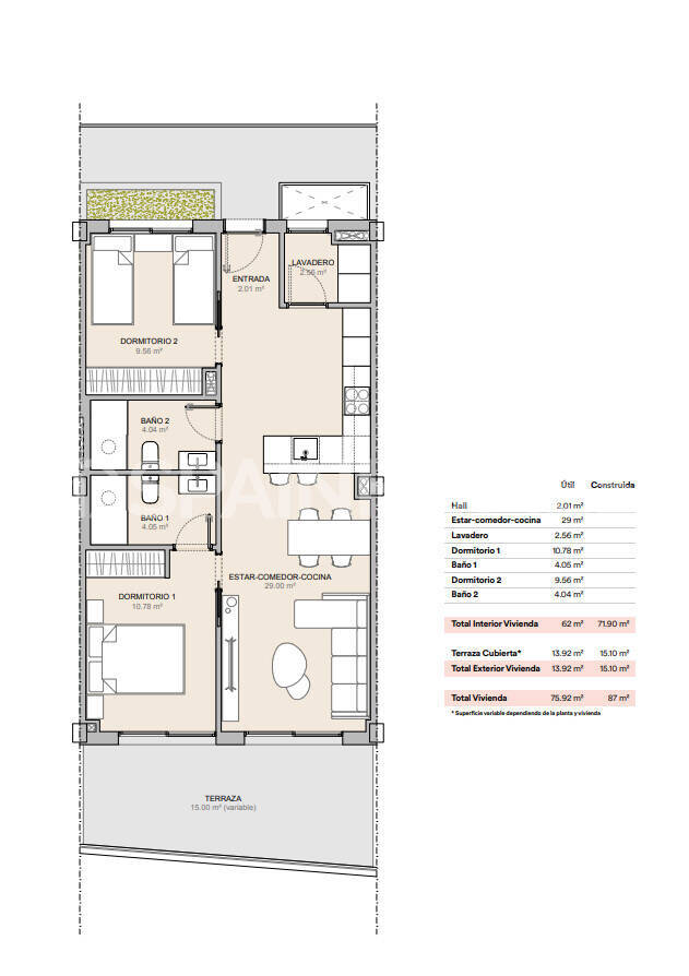 Appartamento a La Nucia, Alicante, Spagna 2 camere da letto, 72 mq. N° 131192
