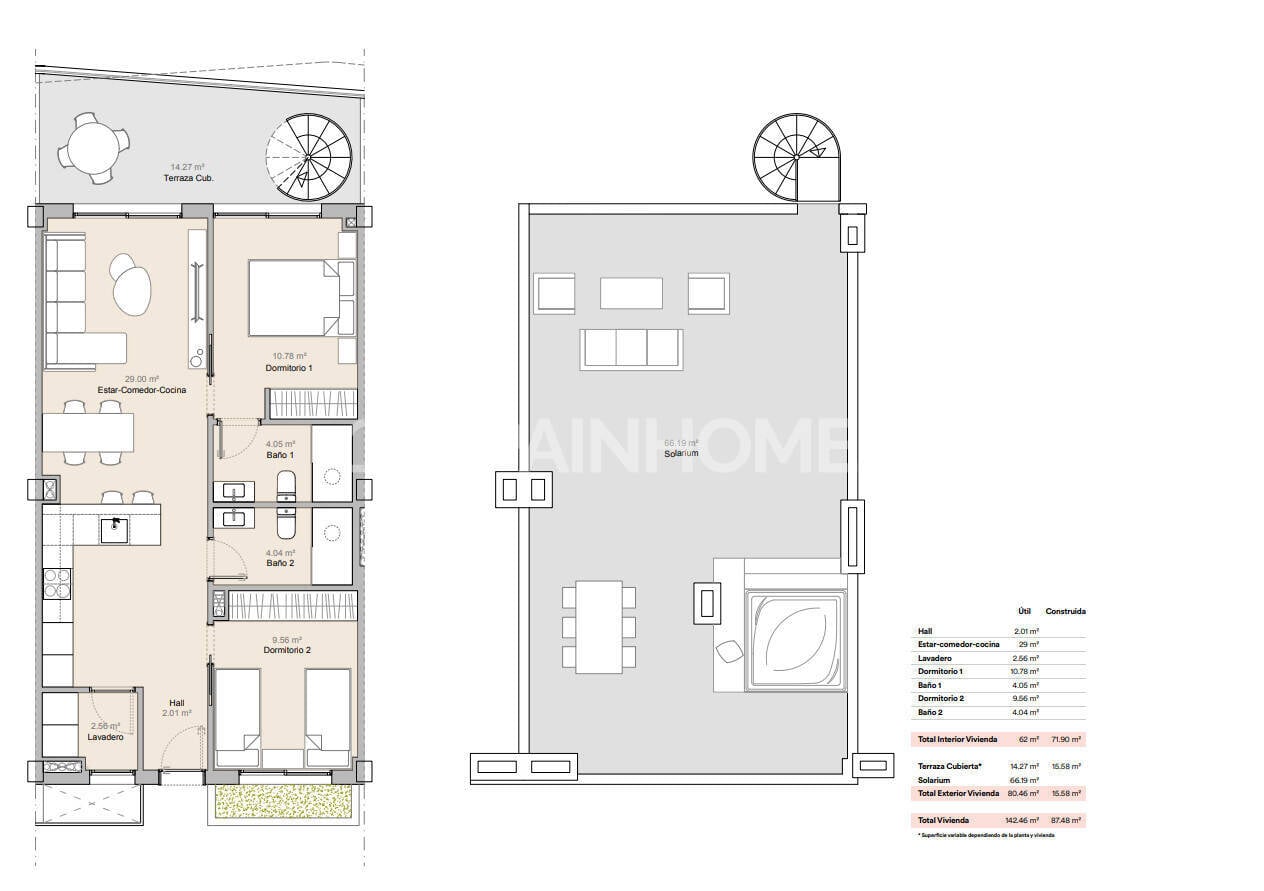 Apartment in La Nucia, Alicante, Spain 2 bedrooms, 72 sq.m. No. 131191