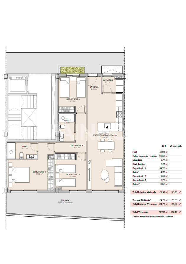 Apartment in La Nucia, Alicante, Spain 2 bedrooms, 72 sq.m. No. 131191