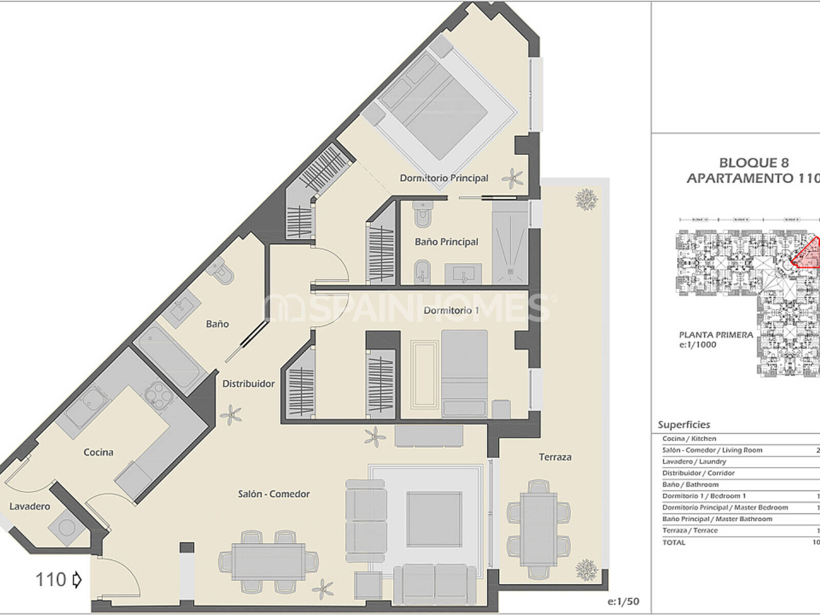 Penthauss Marbella, Malaga, Spānijā 3 istabas, 92 m2 Nr. 124692