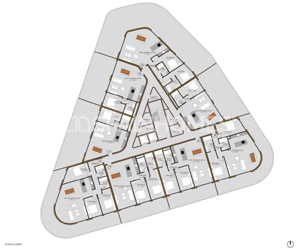 Penthouse in Calpe, Alicante, Spain 2 bedrooms, 85 sq.m. No. 121848