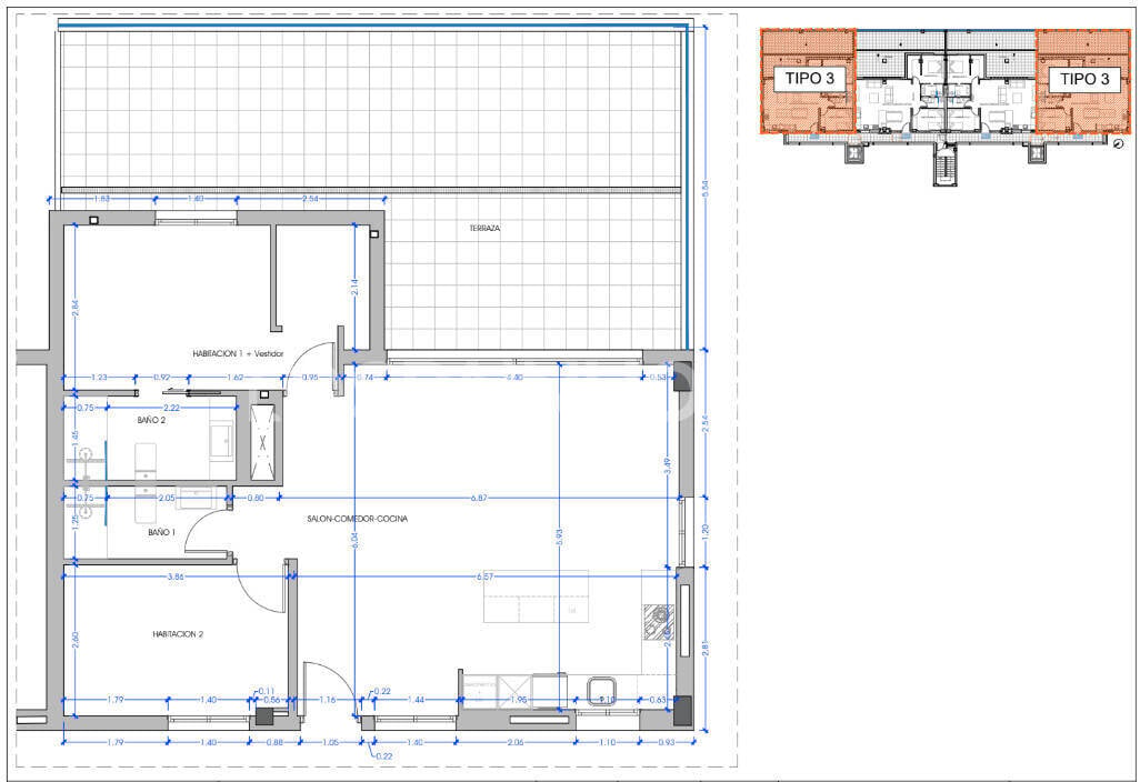 Penthauss Benidorm, Alicante, Spānijā 2 istabas, 85 m2 Nr. 121858