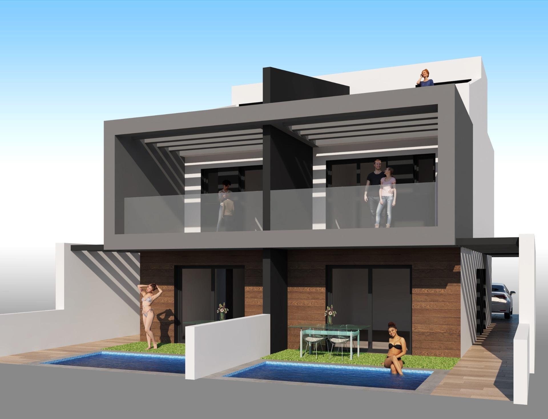 Villa i Santiago de la Ribera, Murcia, Spanien 3 sovrum, 107 kvm. Nr. 128531