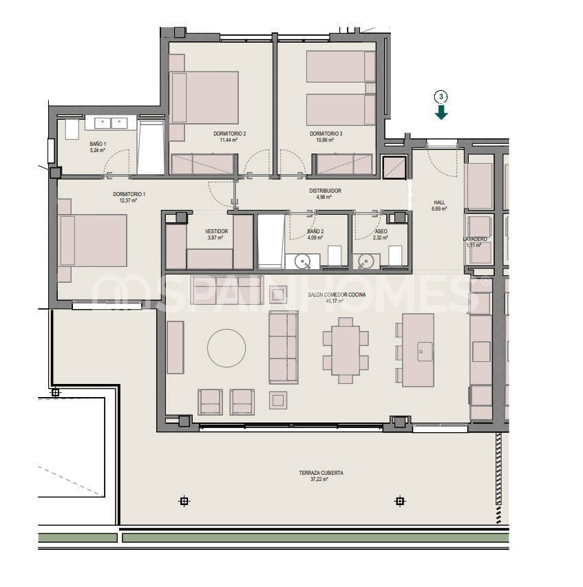 Apartment in Estepona, Malaga, Spain 2 bedrooms, 86 sq.m. No. 132722