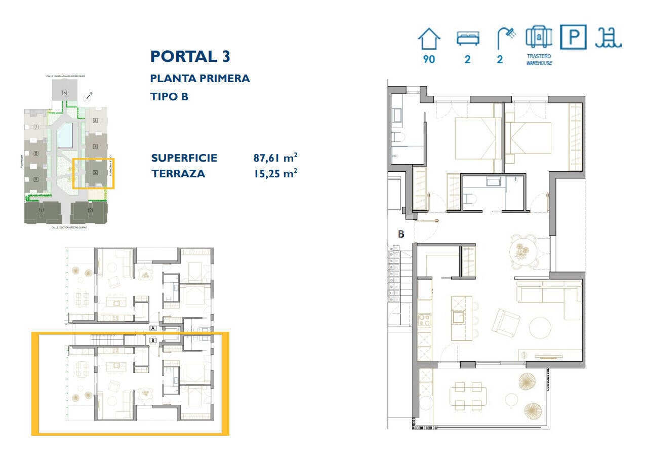 Apartment à San Pedro del Pinatar, Murcia, Espagne 3 chambres, 130 m2 No. 121076
