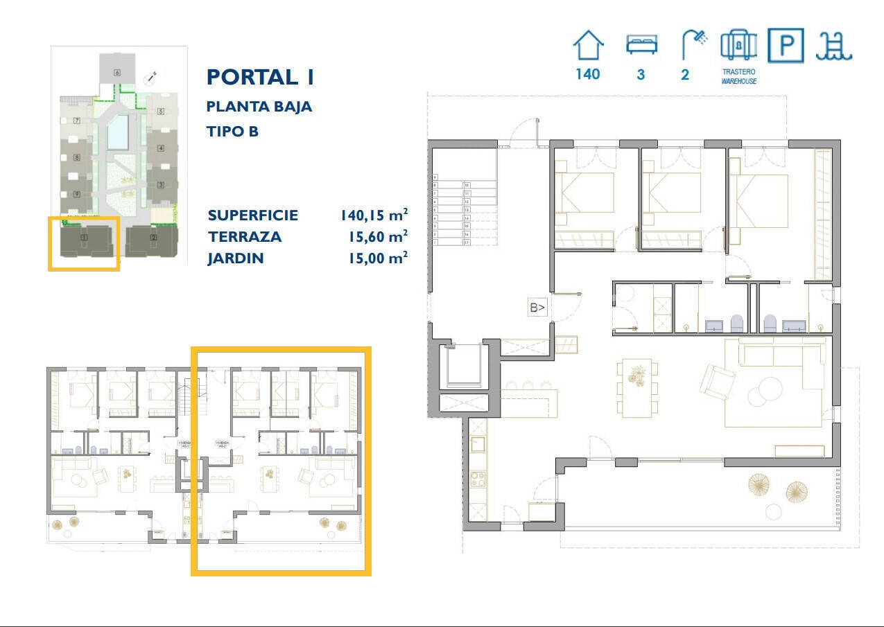 Apartment à San Pedro del Pinatar, Murcia, Espagne 3 chambres, 130 m2 No. 121076