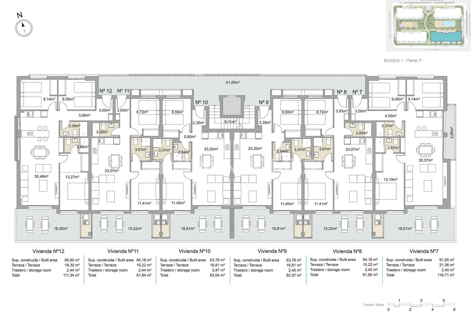 Penthäuser in Pilar de la Horadada, Alicante, Spanien 2 Schlafzimmer, 66 m2 Nr. 121292