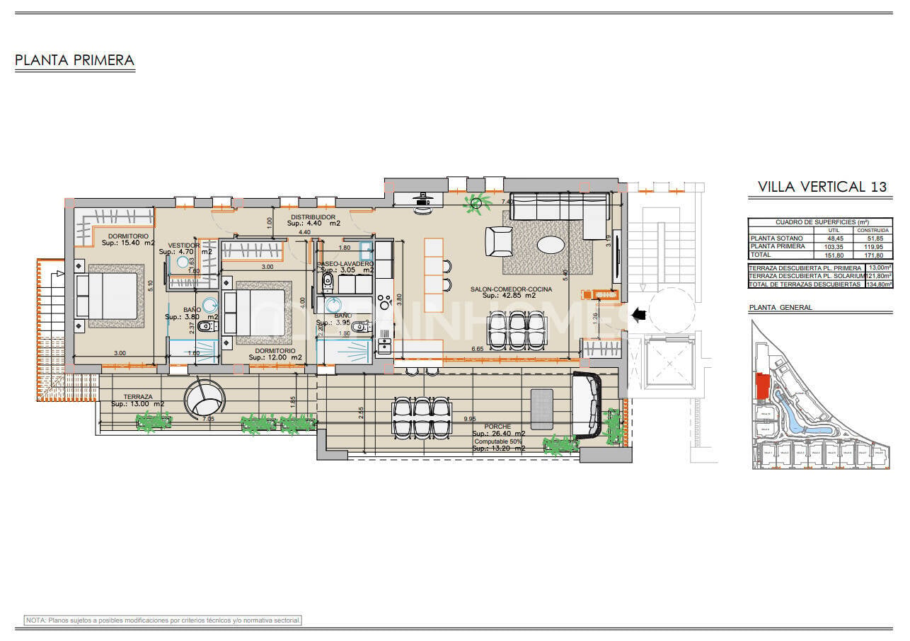 Wohnung in Pulpi, Almeria, Spanien 2 Schlafzimmer, 124 m2 Nr. 121298