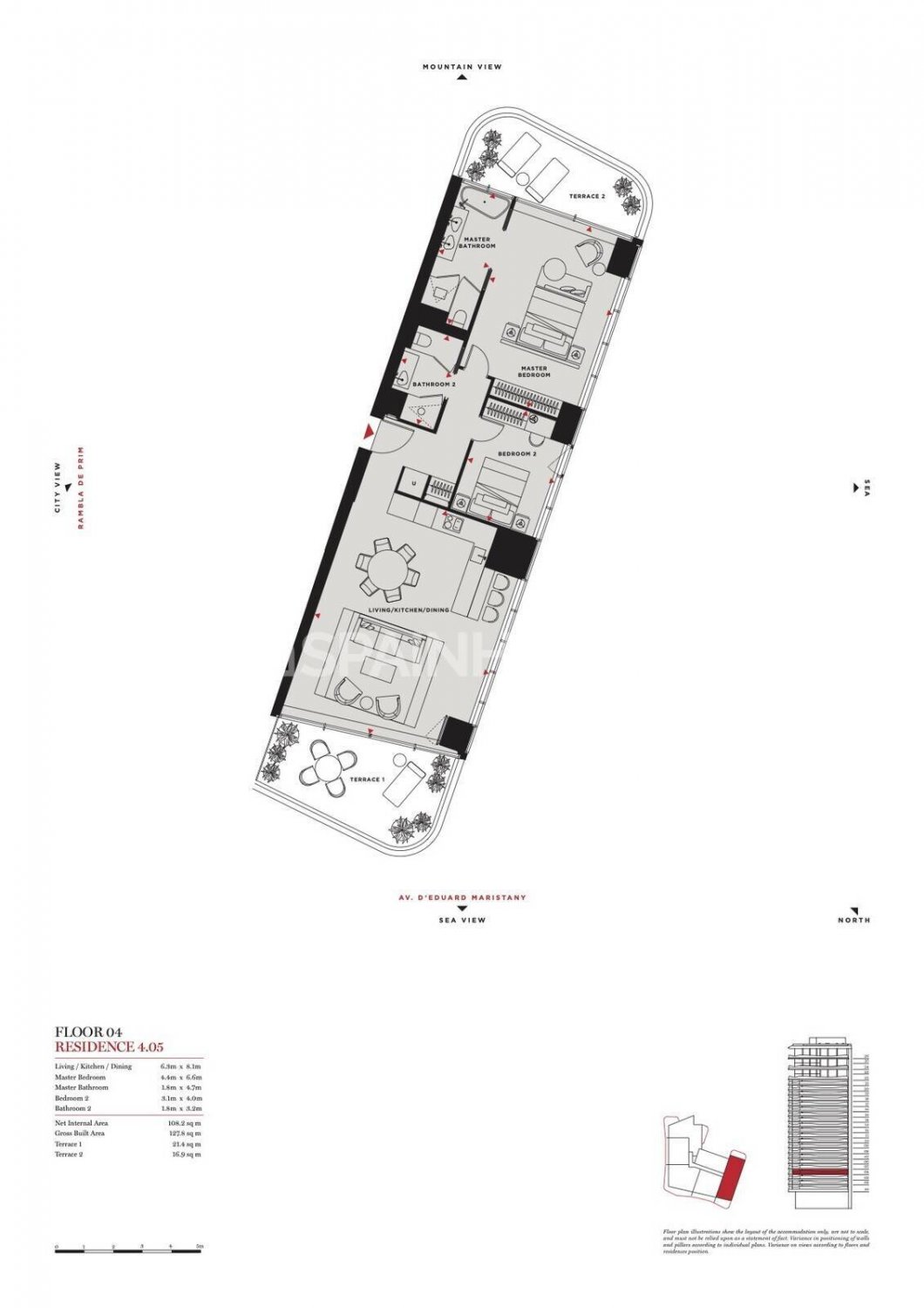 Appartamento a Barcelona, Spagna 3 camere da letto, 184 mq. N° 120917