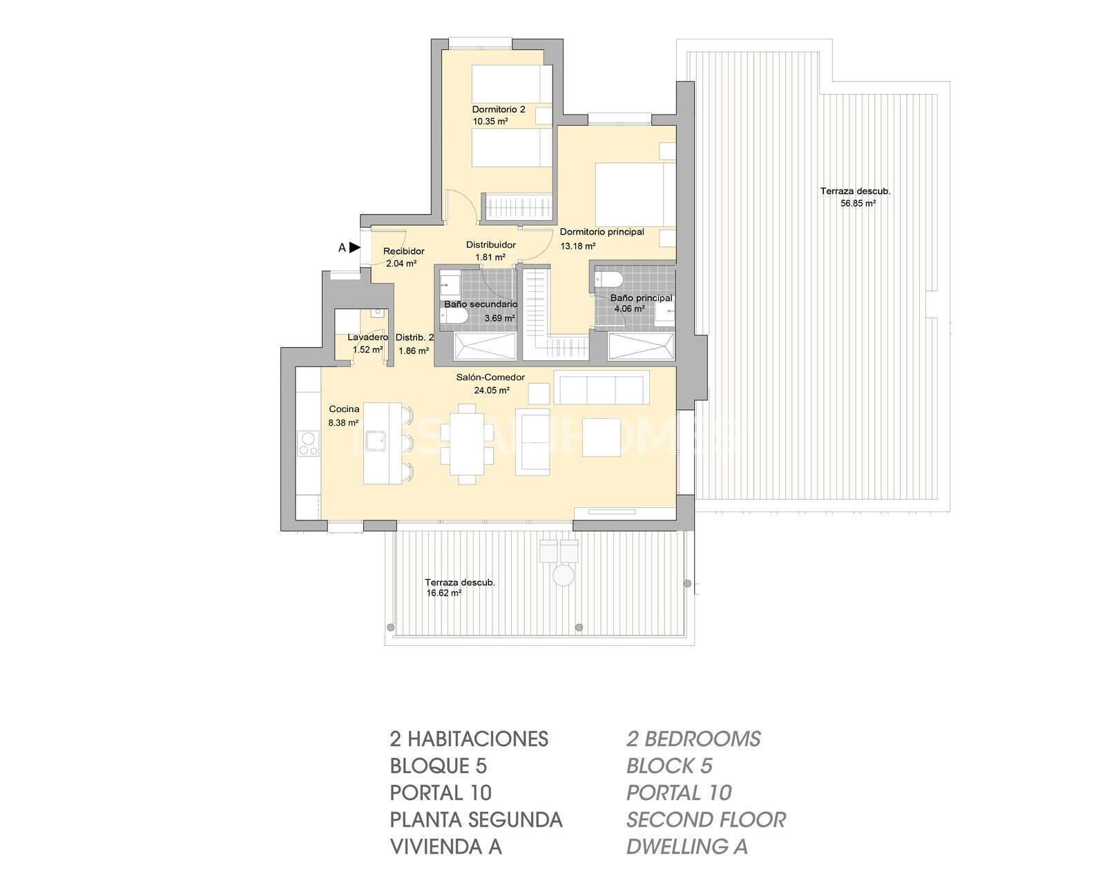 Wohnung in Casares, Malaga, Spanien 3 Schlafzimmer, 88 m2 Nr. 121155