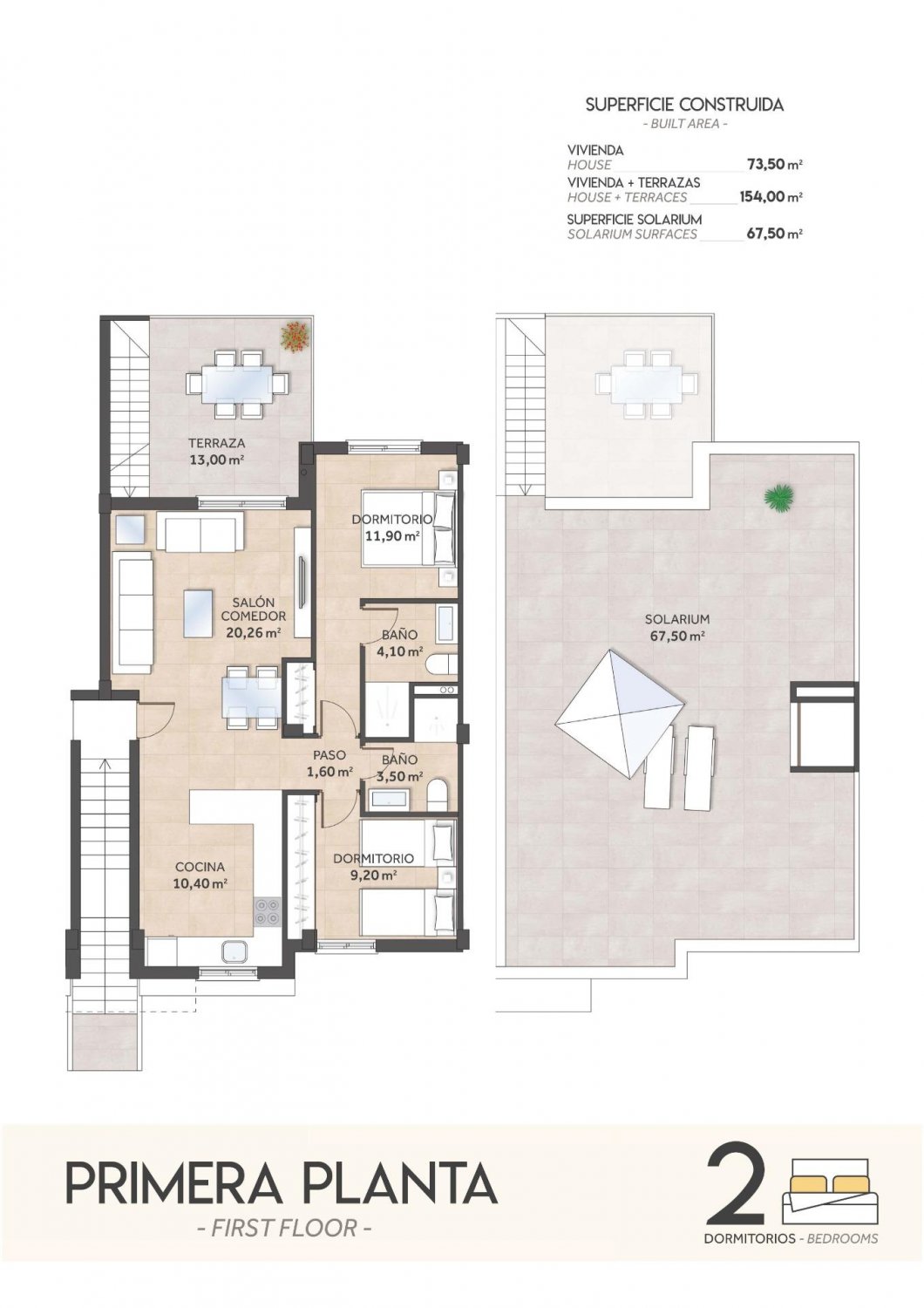 Bungalowi San Miguel de Salinas, Alicante, Espanja 2 makuuhuonetta, 73 m2 No. 131391