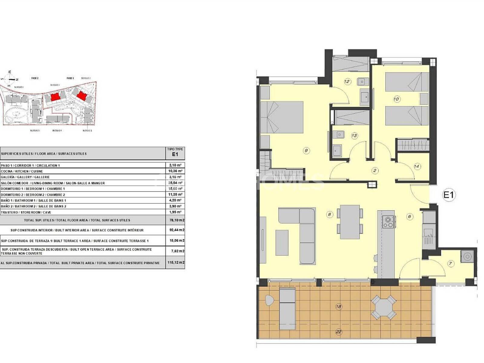 Apartament w Estepona, Malaga, Hiszpania 2 sypialnie, 96 mkw. nr 121664