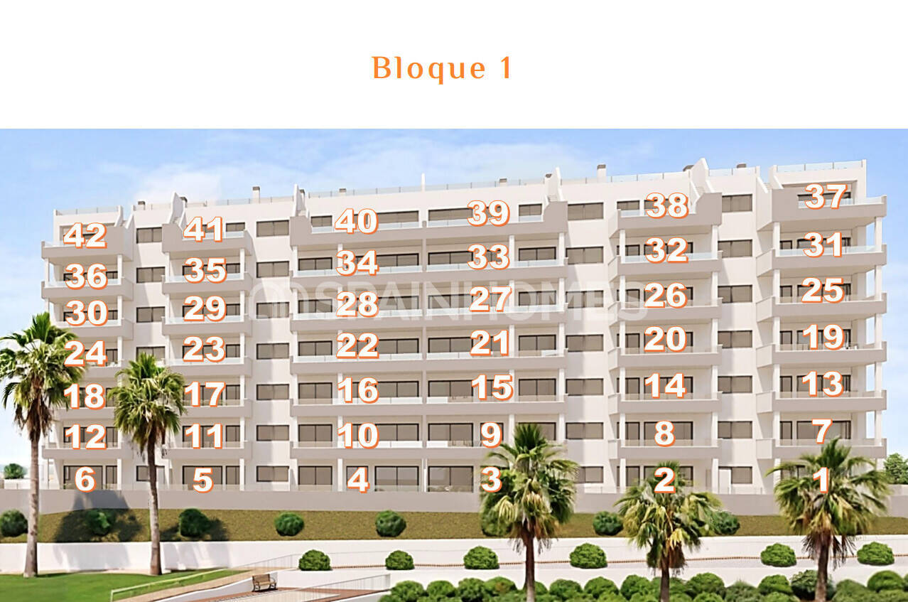 Appartamento a San Miguel de Salinas, Alicante, Spagna 3 camere da letto, 98 mq. N° 122015