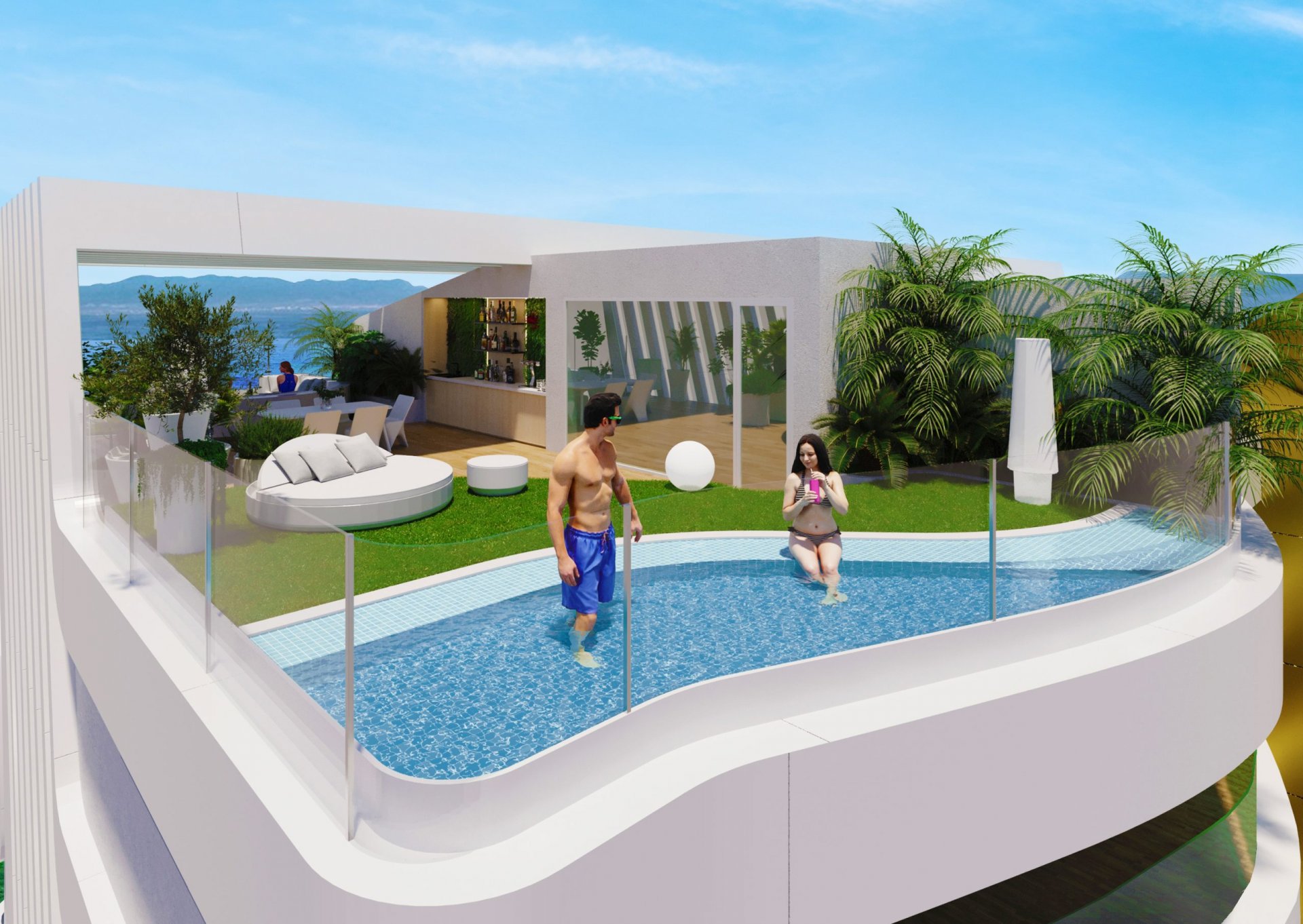Wohnung in La Manga del Mar Menor, Murcia, Spanien 3 Schlafzimmer,  Nr. 132385