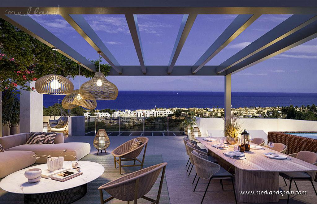 Lägenhet i Casares, Malaga, Spanien 2 sovrum, 138 kvm. Nr. 129932