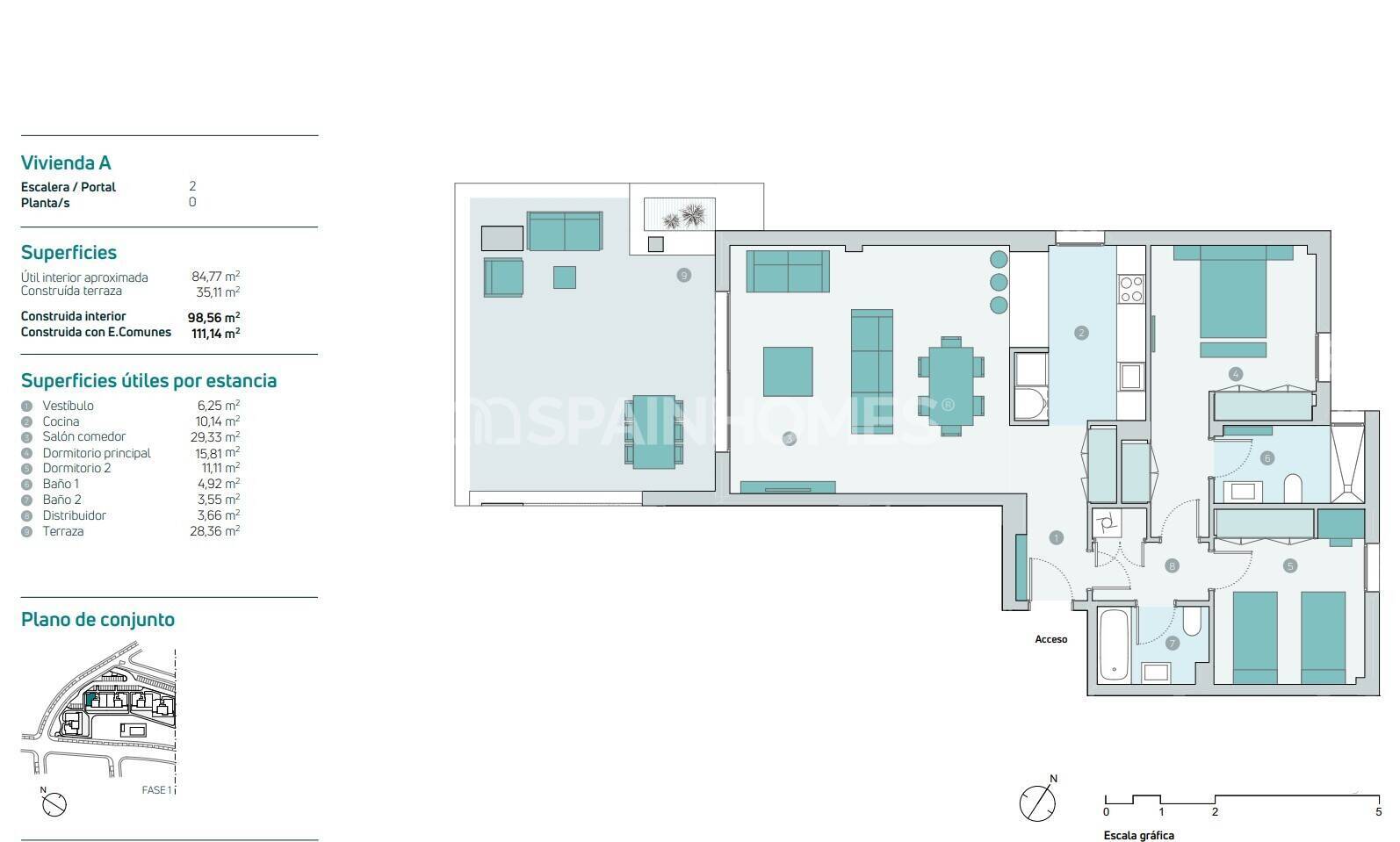Apartment in Estepona, Malaga, Spain 3 bedrooms, 95 sq.m. No. 121662
