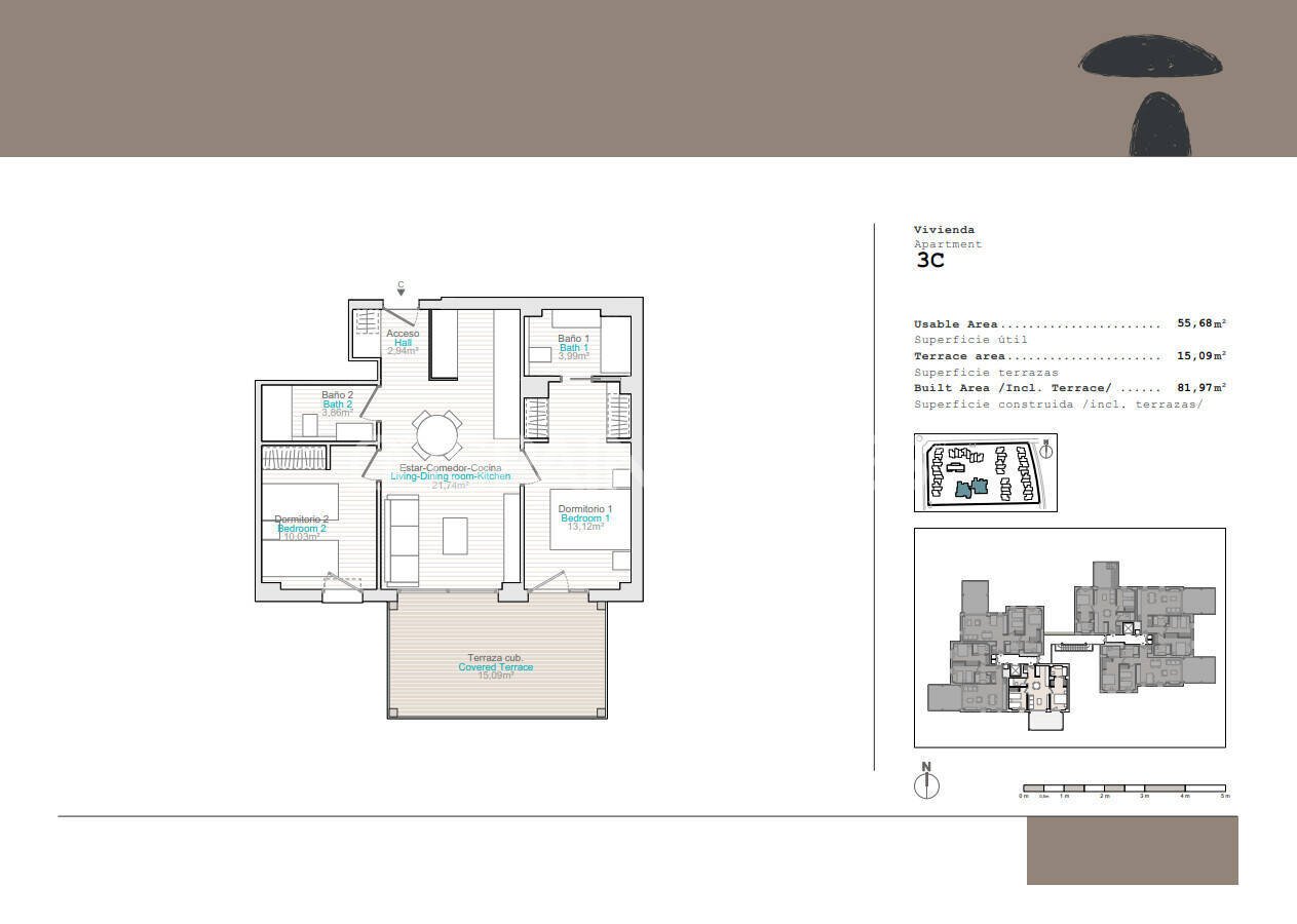 Kattohuoneisto Denia, Alicante, Espanja 2 makuuhuonetta, 66 m2 No. 121069