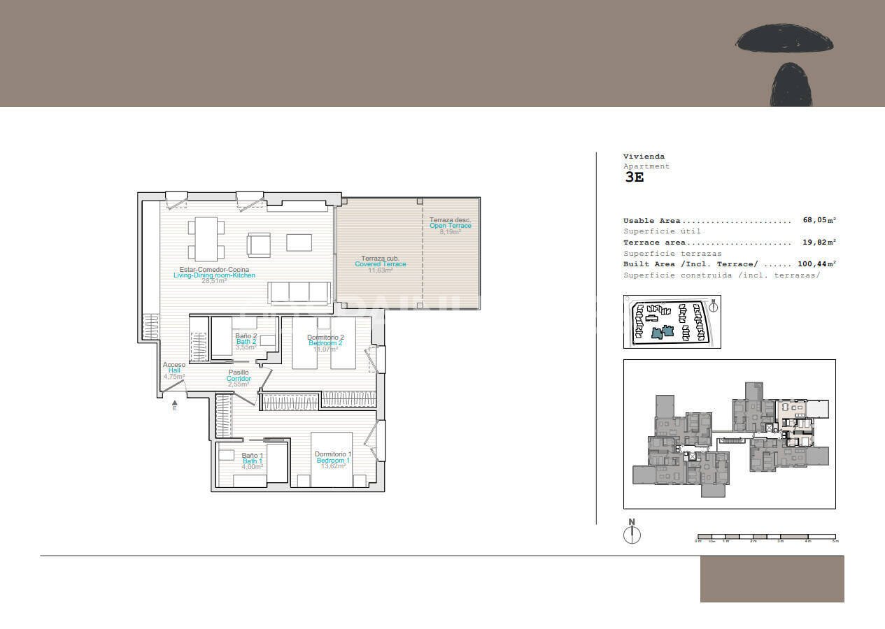 Kattohuoneisto Denia, Alicante, Espanja 2 makuuhuonetta, 66 m2 No. 121069