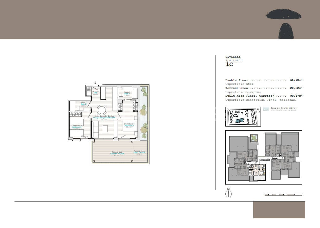 Kattohuoneisto Denia, Alicante, Espanja 2 makuuhuonetta, 66 m2 No. 121069