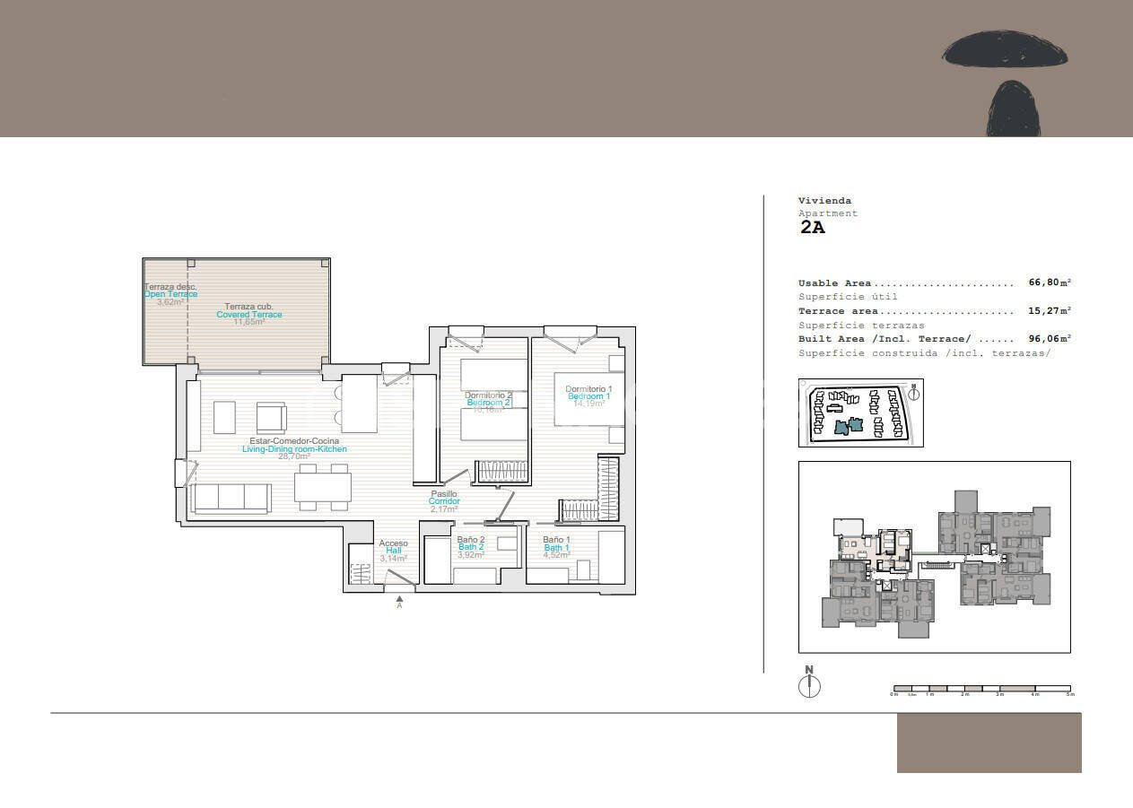 Kattohuoneisto Denia, Alicante, Espanja 2 makuuhuonetta, 66 m2 No. 121069