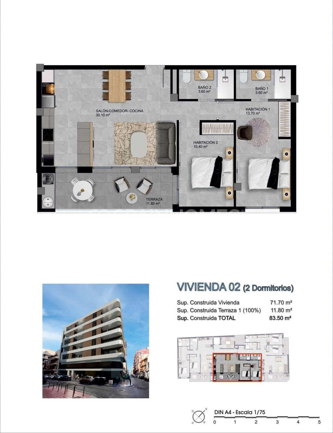 Apartment in Santa Pola, Alicante, Spain 3 bedrooms, 121 sq.m. No. 131218