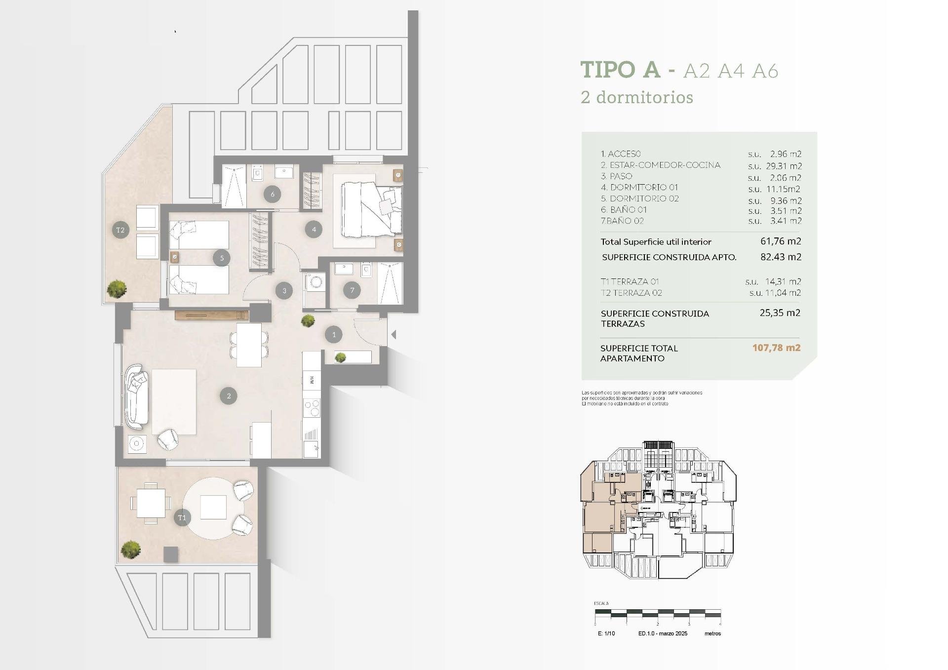 Appartamento a Calpe, Alicante, Spagna 2 camere da letto, 82 mq. N° 128499