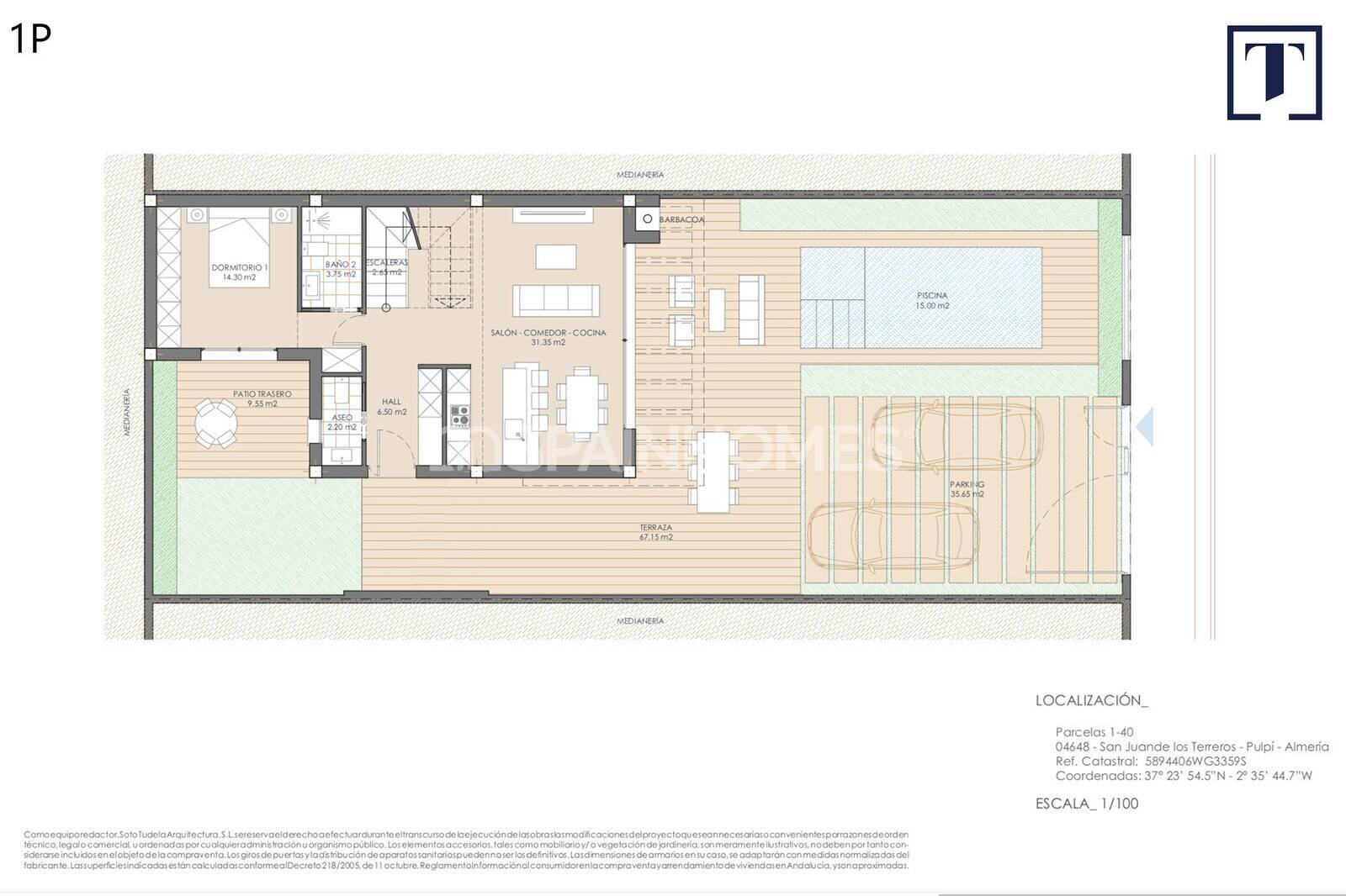 Villa in Pulpi, Almeria, Spanien 3 Schlafzimmer, 122 m2 Nr. 121518