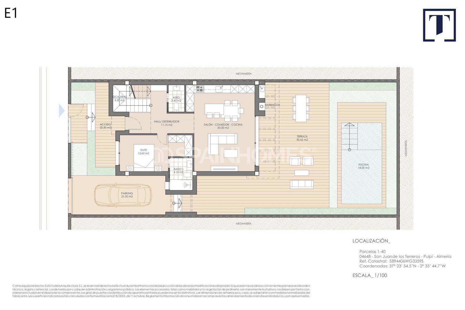 Villa in Pulpi, Almeria, Spanien 3 Schlafzimmer, 122 m2 Nr. 121518