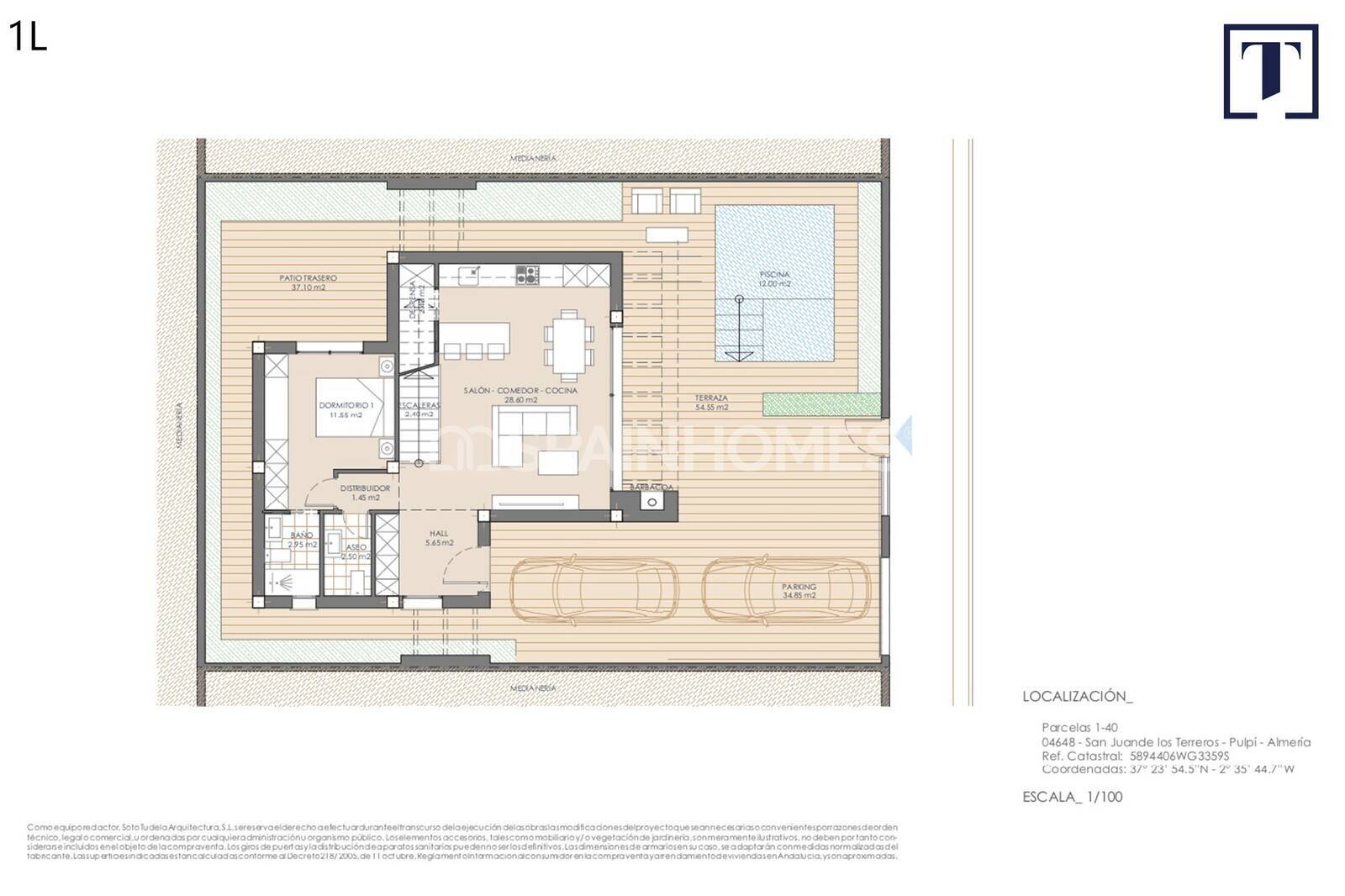 Villa in Pulpi, Almeria, Spanien 3 Schlafzimmer, 122 m2 Nr. 121518