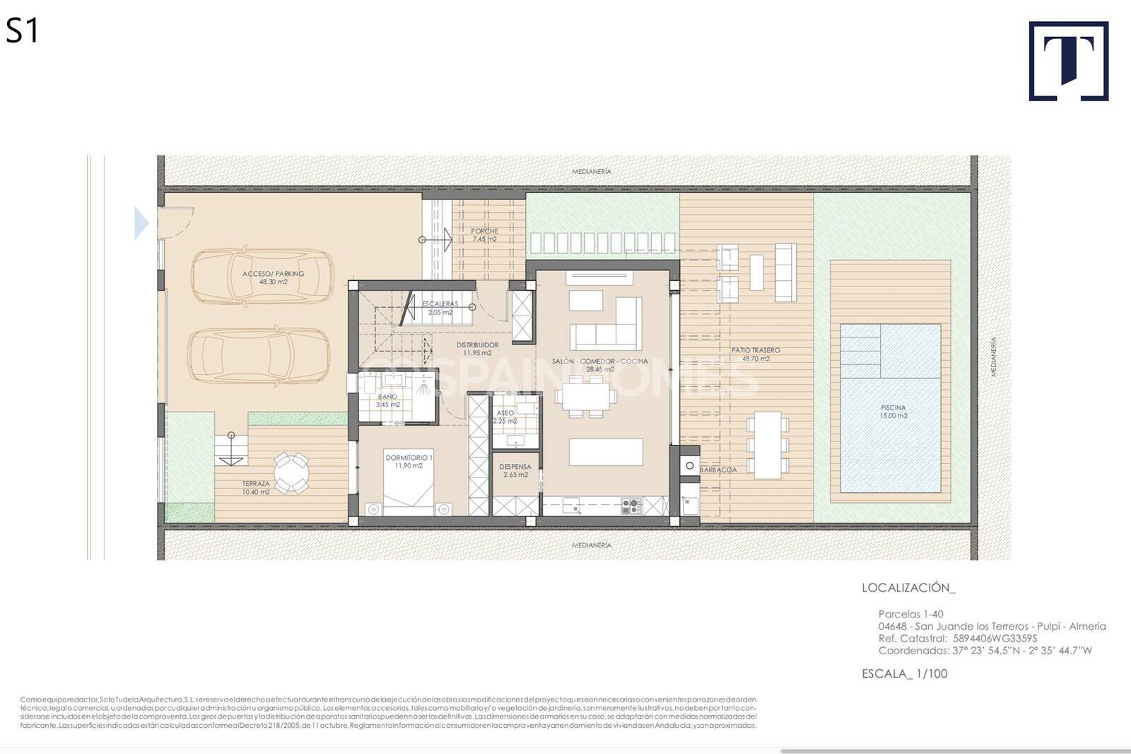 Villa in Pulpi, Almeria, Spanien 3 Schlafzimmer, 122 m2 Nr. 121518
