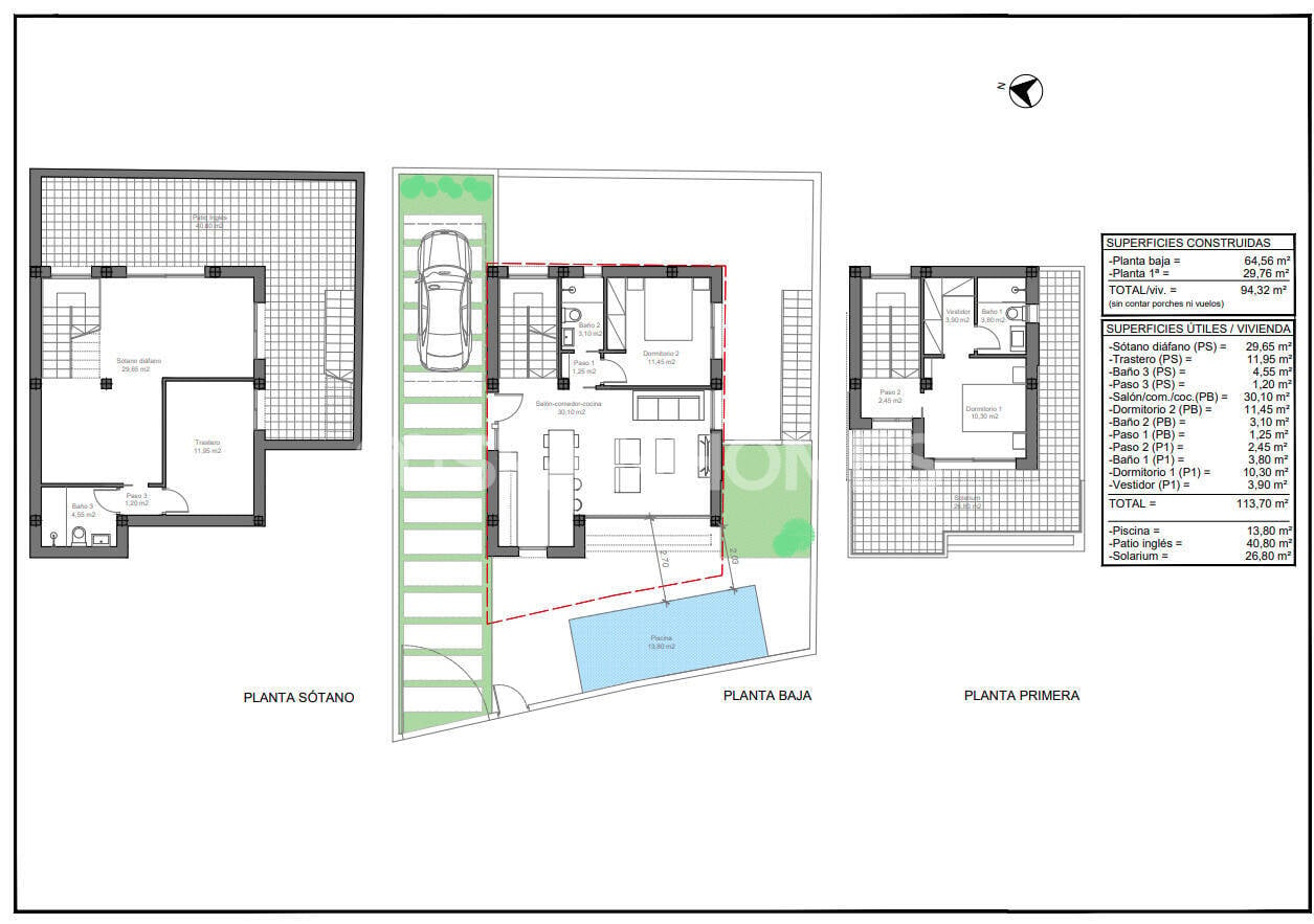 Villa in Pilar de la Horadada, Alicante, Spanien 2 Schlafzimmer, 94 m2 Nr. 120635