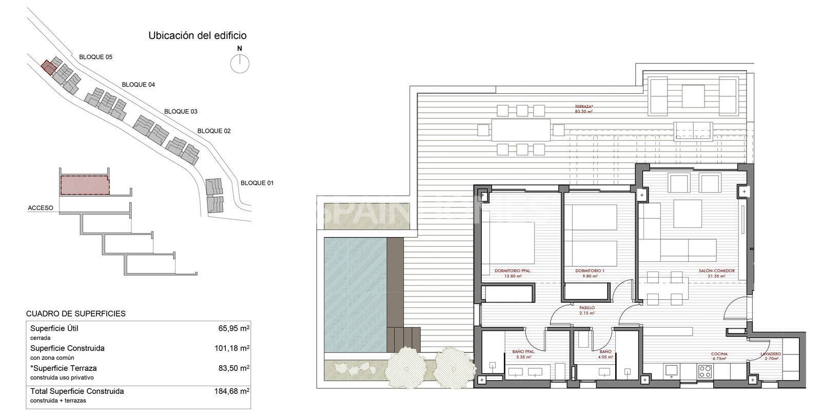 Penthäuser in Mijas, Malaga, Spanien 2 Schlafzimmer, 66 m2 Nr. 121340
