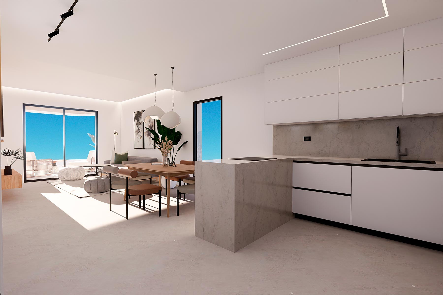 Lägenhet i Finestrat, Alicante, Spanien 2 sovrum, 89 kvm. Nr. 131340