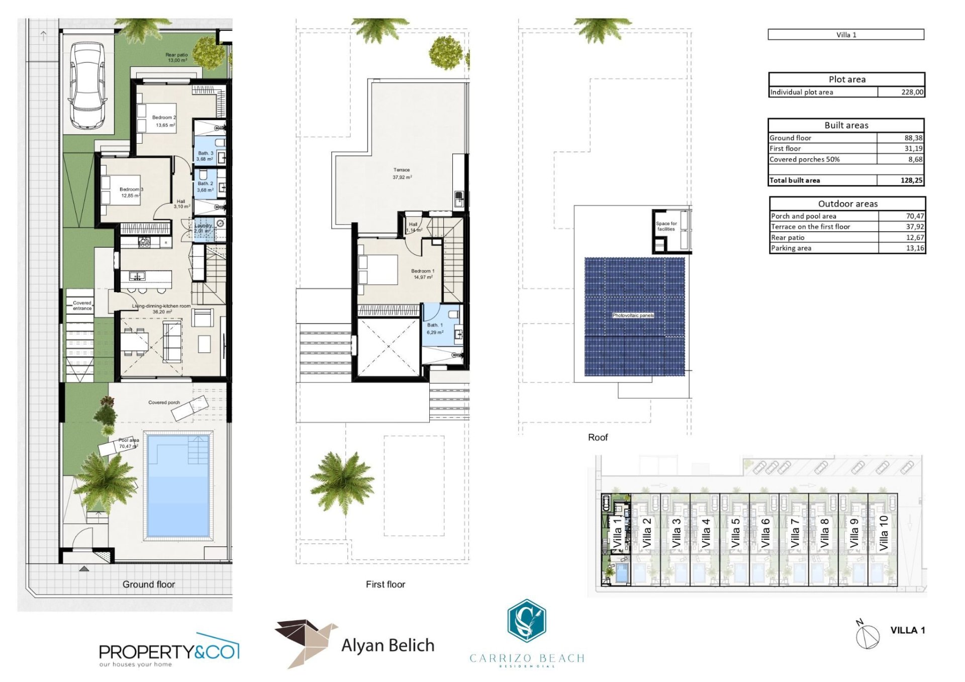 Huvila Los Nietos, Murcia, Espanja 3 makuuhuonetta, 128 m2 No. 125801