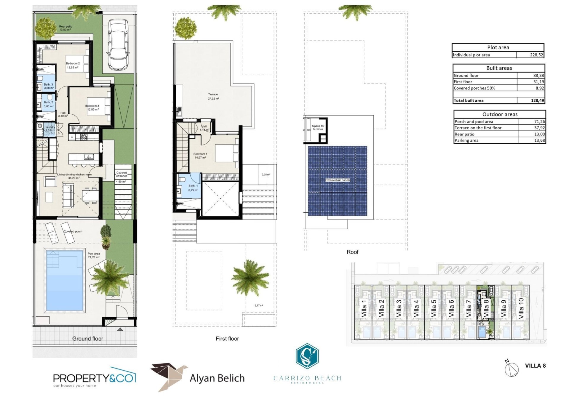 Huvila Los Nietos, Murcia, Espanja 3 makuuhuonetta, 128 m2 No. 125801