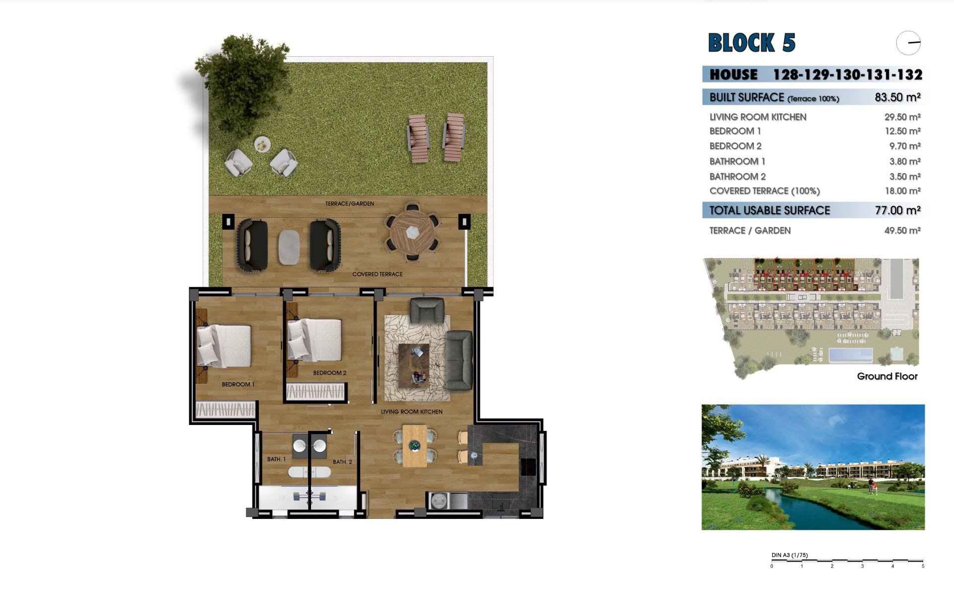 Appartamento a Los Alcazares, Murcia, Spagna 2 camere da letto, 83 mq. N° 128580