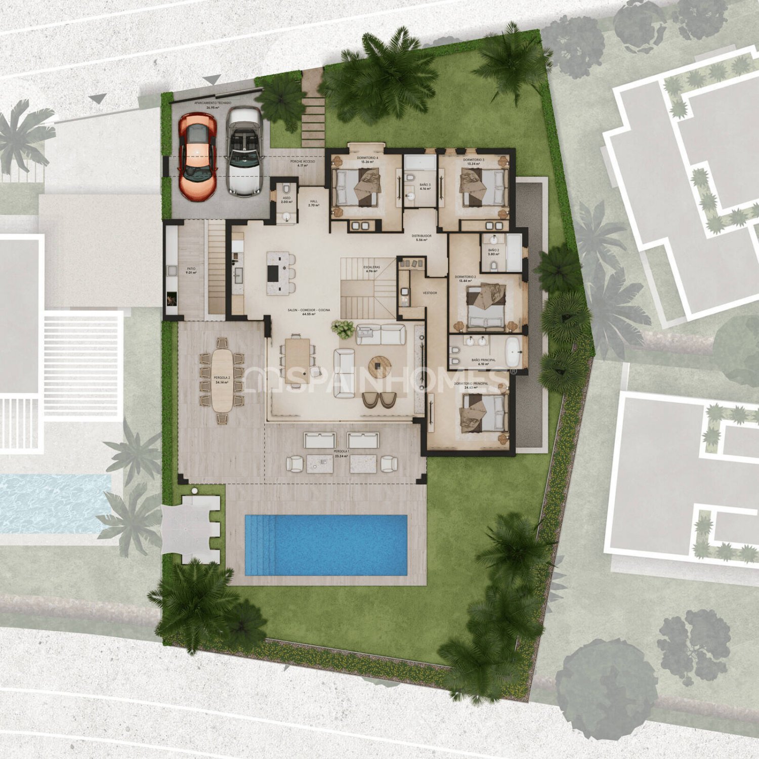 Villa i Mijas, Malaga, Spanien 5 sovrum, 334 kvm. Nr. 120885