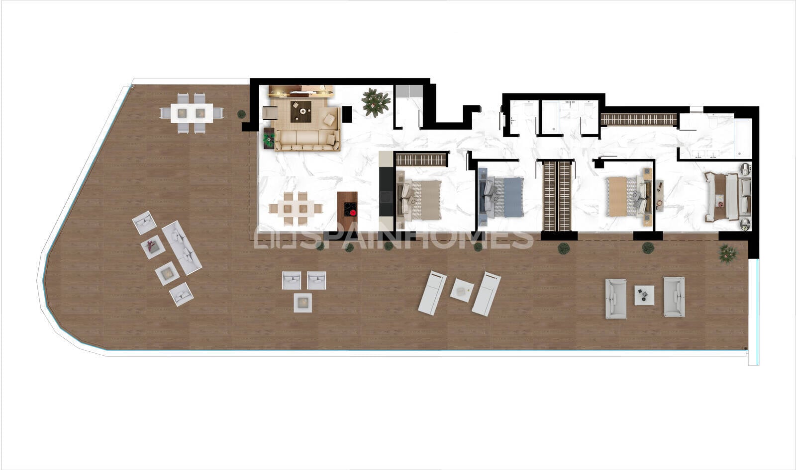 Penthauss Marbella, Malaga, Spānijā 4 istabas, 143 m2 Nr. 121161