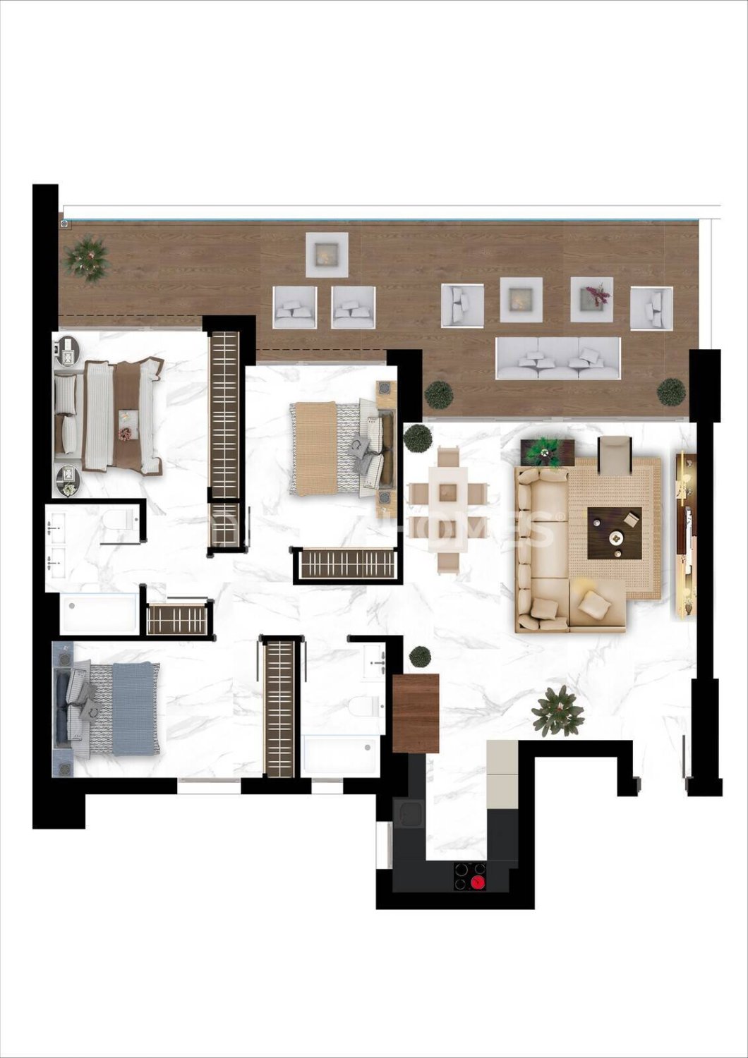 Penthauss Marbella, Malaga, Spānijā 4 istabas, 143 m2 Nr. 121161